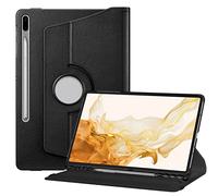 FINTIE Rotating Custodia per Samsung Galaxy Tab S8 Plus 2022/S7 FE 2021/S7 Plus 2020 12.4'' Pollici con S Pen Holder - 360 Gradi di Rotazione Girevole Case Protettiva con Auto Svegliati/Sonno, Nero