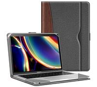 FINTIE Sleeve Custodia Compatibile con MacBook Air 13.6 M3 M2 (2024-2022), Air 13 M1 (2020-2018) e MacBook Pro 13 M2 M1 (2022-2016), Cover Protettiva Folio Case con Tasca, Grigio/Marrone