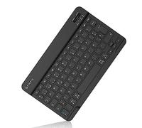 FINTIE Spanish Keyboard Bluetooth Wireless Super Slim (4 mm) 10 inch for iOS Apple iPad/Tablet Android Samsung, Huawei, Lenovo, Black （n° IT19090000011669）