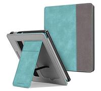 FINTIE Stand Custodia per Kindle Oasis 10ª Generazione (Modello 2019) e 9ª Generazione (Modello 2017) - Protettiva Cover con Schede Slot e Hand Strap, con Auto Sonno/Sveglia, Turquoise/Brown