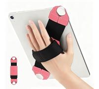 FINTIE Supporto Universale per 9-11 Pollici Tablet & eReader, [Girevole a 360 Gradi] Impugnatura Regolabile Portatile e Sicura Mano Cinturino Titolare per Tablet iPad/Samsung/Xiaomi, Rosa