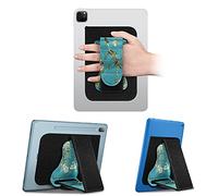 Fintie - Supporto universale per tablet - [supporto doppio supporto] staccabile imbottito gancio & Loop chiusura maniglia con toppa adesiva per iPad/Galaxy Tab e tutti i tablet da 7 a 11 pollici, fiore