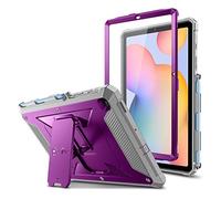 Fintie Tuatara - Custodia antiurto per Samsung Galaxy Tab S6 Lite 10.4 pollici 2024/2022/2020, robusta custodia ibrida con cavalletto e protezione schermo integrata, viola