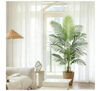 Finto albero di palma artificiale con 18 tronchi e vero Design corteccia, poliestere Premium, palma del paradiso tropicale in vaso (nero, 150CM)