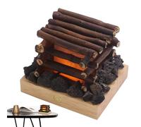 Finto braciere | 3 modalità di luce notturna regolabile lampada a fiamma ricaricabile tramite USB | Finta falò 3D LED falso braciere lampada a legna da ardere per bar casa tavolo centrotavola