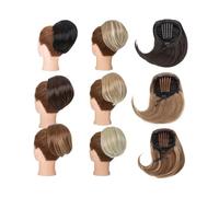 Finto chignon sintetico corto con coulisse e pettine donne(8H12)
