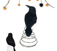 Finto corvo Puntali Spaventosi Per Albero Natale, Halloween, Oggetti Festa | Miniature Ornamenti Per Cima Albero Di Natale Corvo Nero Per Giardino Patio Prato Esterno Fuori Piscina Interno Portico