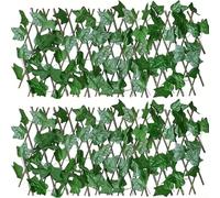 Finto divisorio espandibile per la privacy delle foglie, per patio, giardino, balcone, parete divisoria per interni ed esterni, recinzione (B)