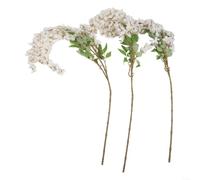 Finto fiore di seta viola da appendere per glicine, 101,6 cm, colore bianco | Fiori di seta viola vivaci, vite in plastica flessibile, lunghezza 101,6 cm, sfondo ad arco nuziale, materiale resistente