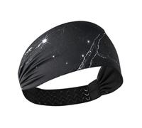 Finto glitter marmo grano nero antiscivolo fasce per capelli per donne elastici per capelli da donna per trucco Pallavolo tennis tennis