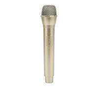 Finto microfono puntello, microfono realistico in plastica, finto microfono simula la pratica del discorso, microfono falso per karaoke costume gioco di ruolo (oro)