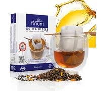 finum - Filtri da tè con Bastoncino, 100 x 75 mm Confezione da 100