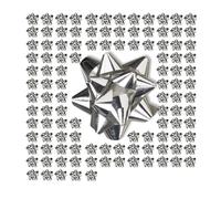 Fiocchetti regalo Stelle adesive Coccarde per regali 5 cm 1000 pz. Argento