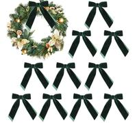 Fiocchi Decorativi Colore Vino 10 Pezzi Riutilizzabili per Decorazioni | Fiocchi Decorativi per il Natale Per Esterno Casa Festa Vacanze Natale Albero Di Natale Della Famiglia