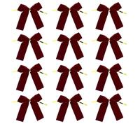 Fiocchi di Natale decorativi, fiocchi di Natale, 8,5 x 8,5 cm, 12 pezzi ghirlanda di velluto per le vacanze, porta d'ingresso, cortile e decorazione da giardino, perfetta per artigianato, feste