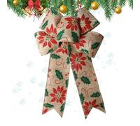Fiocchi di Natale | Punta rustica con fiocco di neve, decorazione a fiocco, grande decorazione natalizia con bordo in filo per interni ed esterni, porta di casa, Capodanno diys-Wei