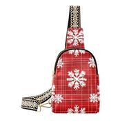 Fiocchi di neve alla moda Plaids di Natale Rosso grandi marsupi multiuso piccole borse per le donne per il pacchetto di giorno