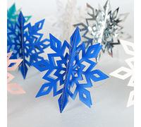 Fiocchi di neve decorativi in plastica glitterata per l'inverno, decorazioni per alberi di Natale, finestre e stanze, sia per interni che pe