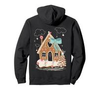 Fiocchi di Neve di Santa Gingerbread House Christmas Holiday Felpa con Cappuccio