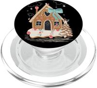 Fiocchi di neve di Santa Gingerbread House Christmas Holiday PopSockets PopGrip per MagSafe