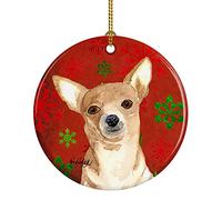 Fiocchi Di Neve Rossi Chihuahua Ornamenti Di Albero Di Natale Con Cordino Addobbi Per Natale Ceramica Christmas Party Bomboniere