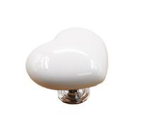 Fiocchi di piccola vanità - Maniglie di trazione 'armadio a forma di cuore, armadio hardware | Forma di cuore in ceramica Disegno 'armadio Drawer Cartboard di trazione, bei pulsanti