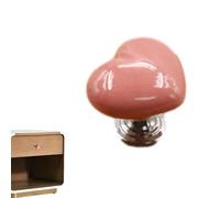 Fiocchi di piccola vanità - Maniglie di trazione 'armadio a forma di cuore, armadio hardware | Forma di cuore in ceramica Disegno 'armadio Drawer Cartboard di trazione, bei pulsanti