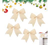 Fiocchi di velluto - 4 pezzi di decorazioni da appendere per feste ornamenti per fiocchi di albero | Nastro papillon per ghirlanda, finestra, porta, parete, scale, recinzione, sentiero