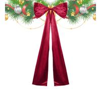 Fiocchi di Velluto per Alberi di Natale - Nastro di Velluto Grande 50 x 115 cm, Accento Natalizio Classico, di Corona Decorativo | Fiocchi di Velluto per Cucina, Parete della Fattoria al