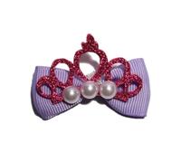 Fiocchi for capelli in grosgrain con paillettes chic da 5 cm perle for clip Fiocco corona glitterata for forcine for copricapo for le donne per Cappelli(Color5,20pcs)