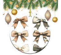 Fiocchi in tessuto mimetico militare da appendere all'albero di Natale, 2 pezzi, 7,2 cm, rotondi su entrambi i lati