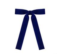 Fiocchi in velluto per albero di Natale con lacci dorati per un facile fissaggio ad alberi, ghirlande e espositori festivi, perfetti per progetti di decorazione stagionale (blu scuro)