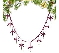 Fiocchi in velluto per albero di Natale | decorazione da appendere per la casa in rosso e bordolese, nastro lungo per albero di Natale | per corona finestra parete soggiorno ingresso