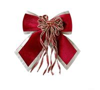 Fiocchi natalizi in flanella di velluto per ornamenti per alberi e decorazioni per ghirlande, accenti stagionali per illuminare gli spazi delle vacanze (cintura dorata)