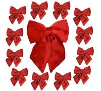 Fiocchi Natalizi rosso in Velluto 1 Grande 12 Piccoli Decorazioni Albero Natale decorazioni addobbi natalizi pareti, porte, finestre, pacchi regalo, camini e vetrine