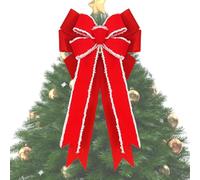 Fiocchi Per Albero Di Natale | Decorazione Per Ghirlanda Punta Di Grandi Dimensioni,Fiocchi Di Velluto Natalizi | Per Esterno Per Compleanno Per Vacanza Per Inverno Per Festa Per Matrimonio Per La Por