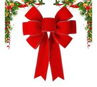 Fiocchi per Albero di Natale | Decorazioni per La Casa in Velluto | Fiocchi di Natale Addobbi Festivi - per Interno Esterno Parete Porta Anteriore Ghirlanda Giardino FESTIVITÀ