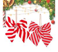 Fiocchi Per Albero Di Natale | Due Pezzi Decorazioni Stagionali A Fiocchi 22.9x21.1 Cm - Decorazioni Festive Per La Casa E Interni | Per Armadio Delle Feste Recinto Ghirlanda Corona Matrimonio