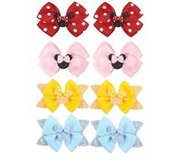 Fiocchi per capelli con Minnie Mouse per ragazze, fermagli per capelli con clip a coccodrillo, graziosi accessori per capelli con orecchie di topo, per scuola, feste, Natale, festa dei bambini