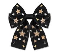 Fiocchi per capelli con scritta "Happy New Year", fermagli per capelli da donna, fermagli per capelli per Capodanno, con strass neri, accessori per Capodanno, accessori regalo (modello I)