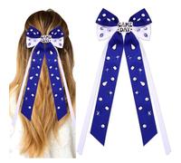 Fiocchi per capelli da donna, accessori per capelli da donna, con gioiello a forma di pallone da calcio, grandi nastri per capelli, accessori per il giorno del gioco, abbigliamento sportivo, squadra