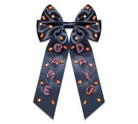 Fiocchi per capelli da donna, accessori per capelli da donna, con grande fiocco con clip, rosso e blu, accessori per il giorno del gioco, abbigliamento sportivo, squadra, calcio, mamma, accessori