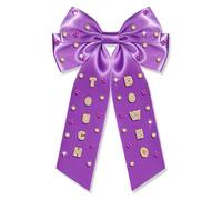 Fiocchi per capelli da donna, accessori per capelli da donna, con grande fiocco con clip, rosso e blu, accessori per la giornata del gioco, abbigliamento sportivo, squadra, calcio, mamma, accessori