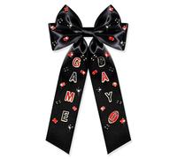 Fiocchi per capelli da donna, accessori per capelli da donna, con grande fiocco con clip, rosso e blu, accessori per il giorno del gioco, abbigliamento sportivo, squadra, calcio, mamma, accessori
