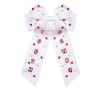 Fiocchi per capelli da donna, accessori per capelli da donna, con strass, grandi fermagli per capelli, accessori per la festa dello spirito rosso, accessori per la festa dello spirito sportivo,