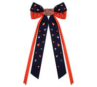 Fiocchi per capelli da donna, accessori per capelli da donna, fiocchi per capelli, con grande fiocco, con clip, per il giorno del gioco, sport, squadra, calcio, mamma, accessori regalo (modello B2)