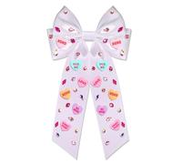 Fiocchi per capelli da donna per San Valentino con cuore per conversazione, fermagli per capelli con gioiello XOXO Love, fermagli per capelli rossi e rosa, accessori per San Valentino, accessori