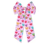 Fiocchi per capelli da donna per San Valentino con cuore per conversazione, fermagli per capelli gioiello XOXO LOVE nastri per capelli fermagli per capelli rossi e rosa fiocchi per San Valentino