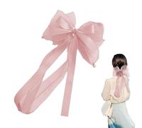 Fiocchi per capelli grandi da donna, fiocchi per capelli con nastro | Fermaglio per capelli a nastro grande,Clip con fiocco a coda lunga per appuntamenti, viaggi d'affari, campeggio, picnic, feste