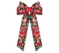 Fiocchi per capelli natalizi da donna, fiocco natalizio con renna e albero, fermagli per capelli in raso rosso verde fiocchi per capelli per vacanze invernali, accessori natalizi per costumi,